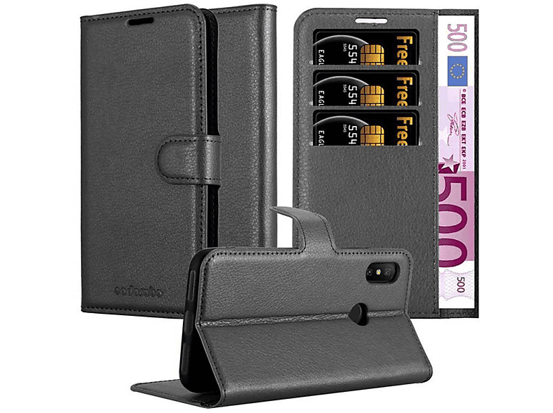 CADORABO Book Hülle Standfunktion, Bookcover, Xiaomi, Mi A2 LITE / RedMi 6 PRO, PHANTOM SCHWARZ