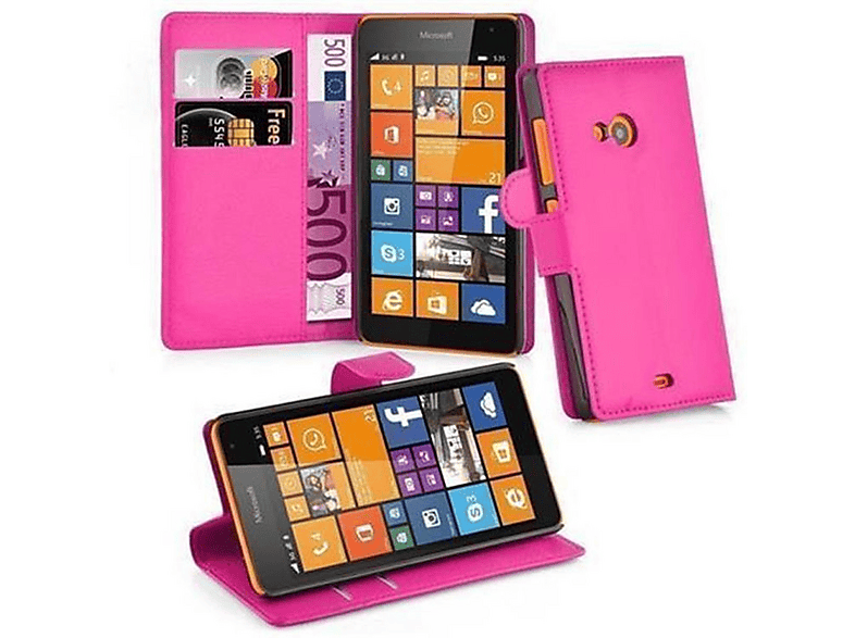 Cadorabo Custodia Libro Per Nokia Lumia 520 – Classy Oro Rosa, Portafoglio Con Vani Carte, Chiusura Magnetica E Funzione Stand - 2