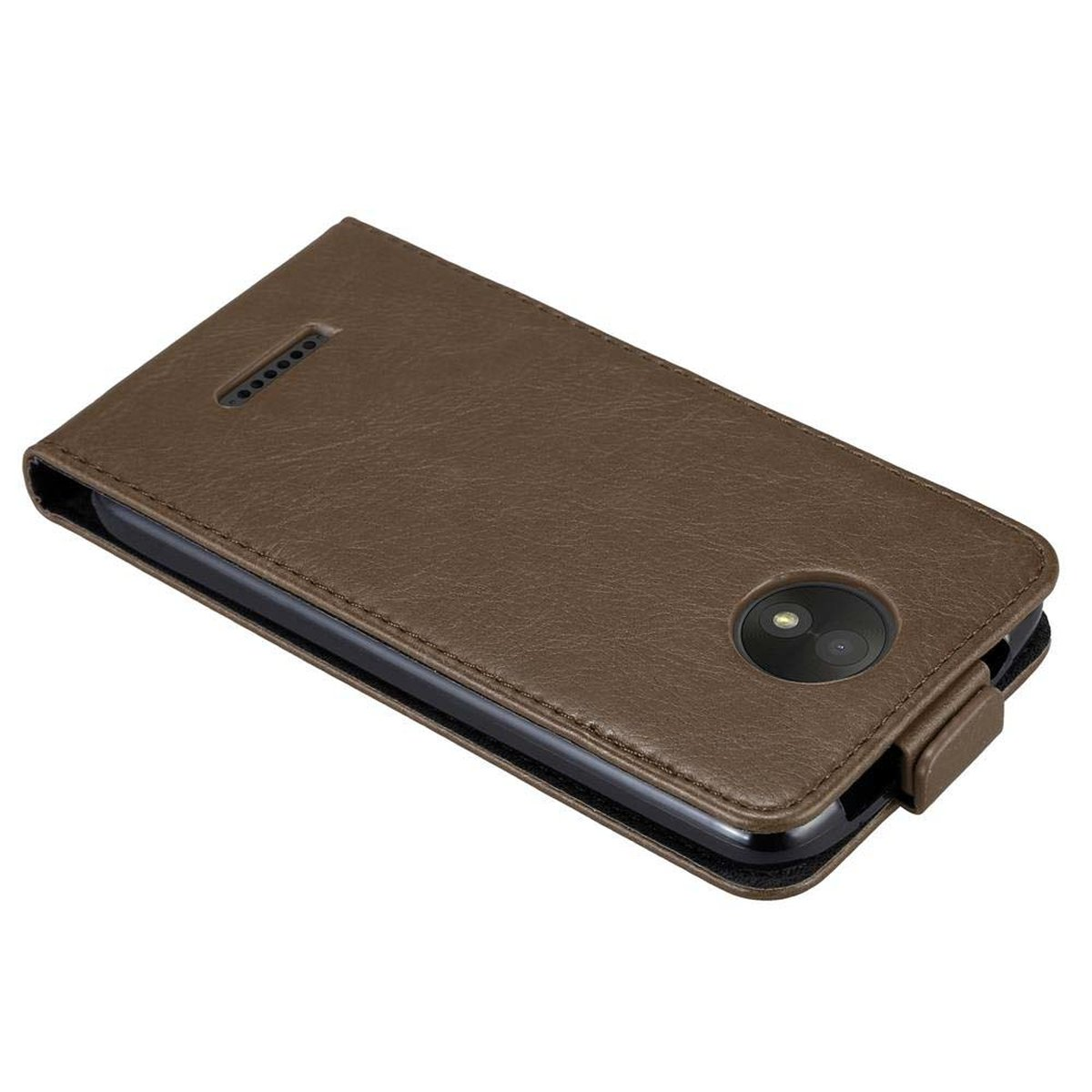 Hülle Flip im Style, Motorola, C, MOTO CADORABO KAFFEE Flip Cover, BRAUN