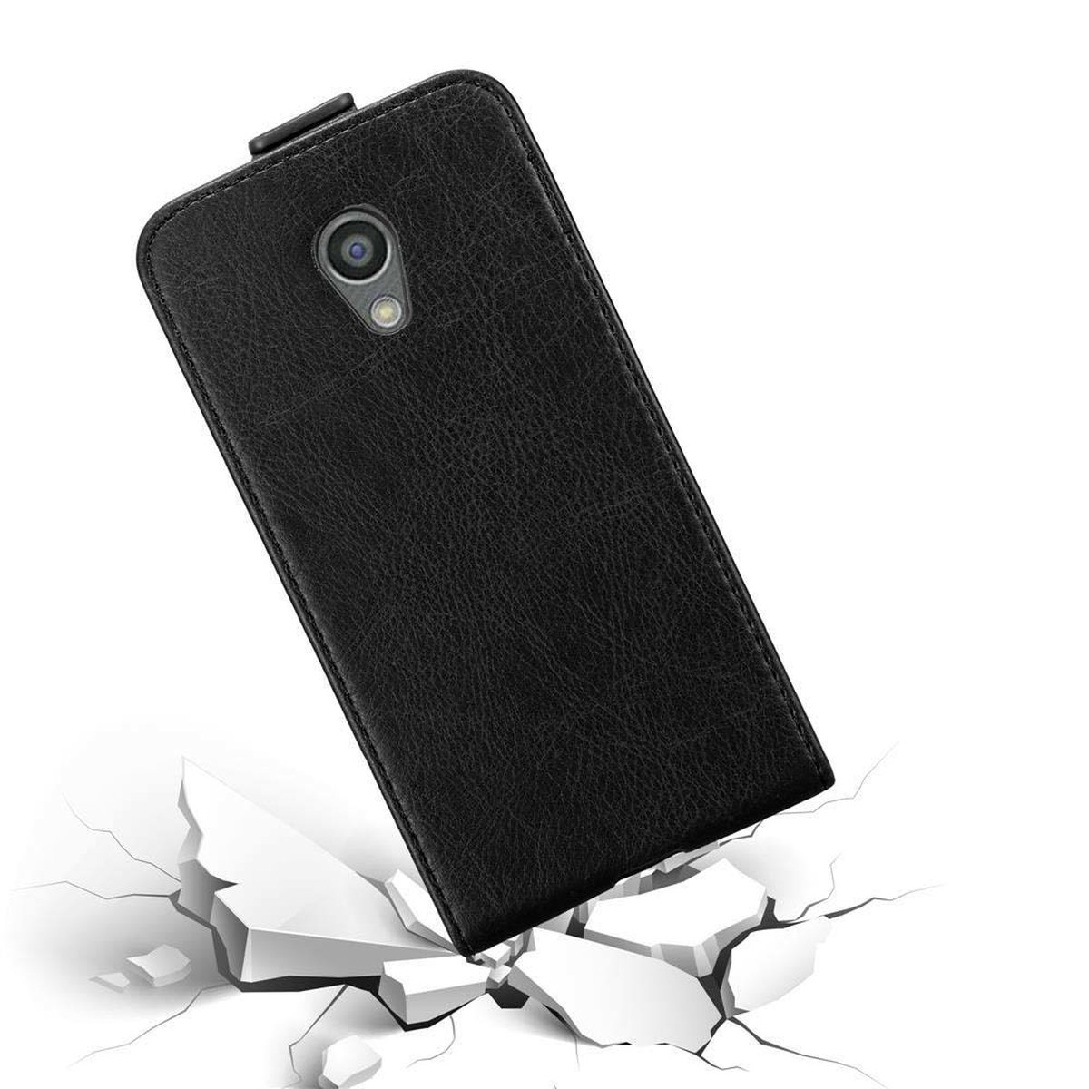 MOTO Motorola, SCHWARZ Hülle CADORABO Flip Flip Style, NACHT Cover, im G2,