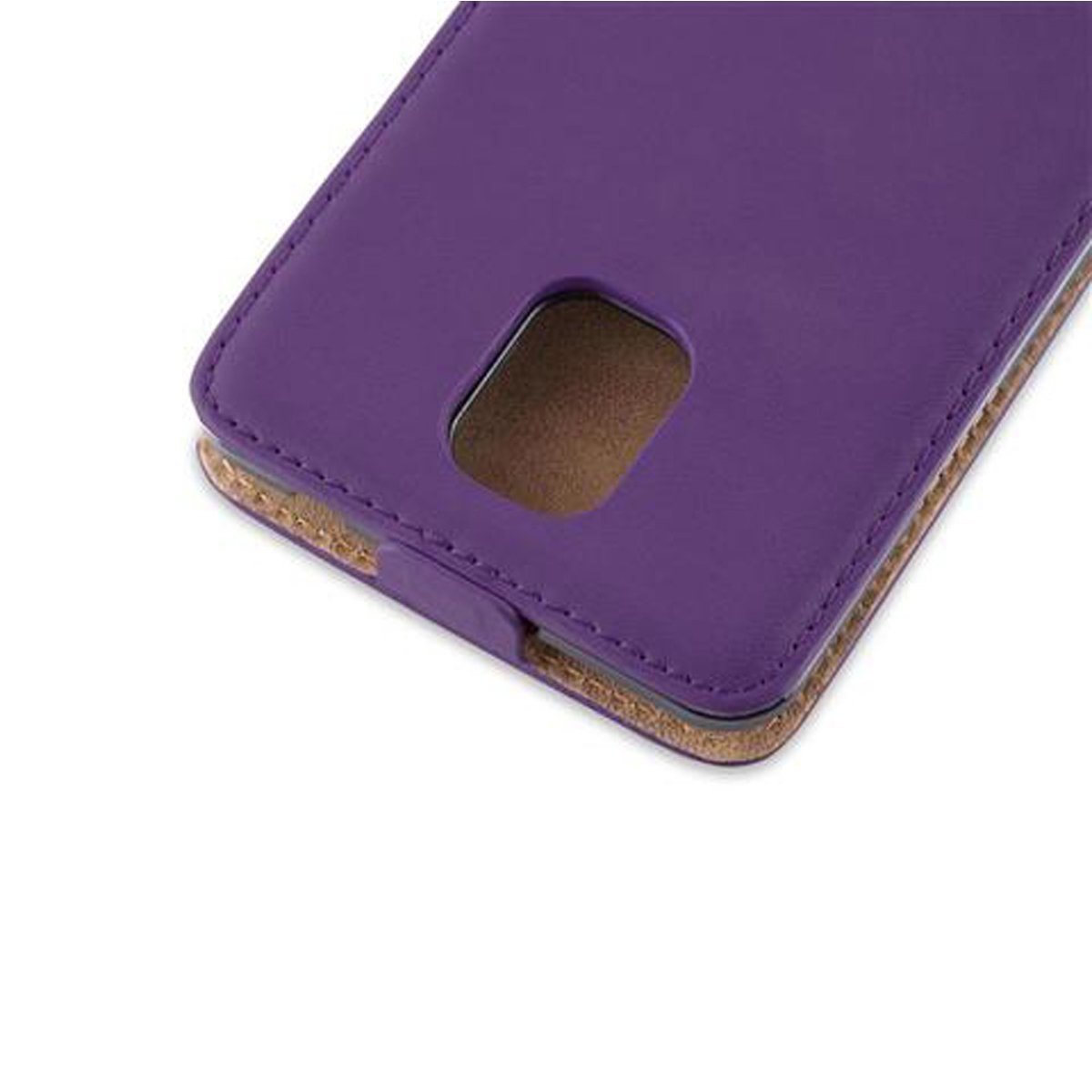 CADORABO Handyhülle im Flip Style, NOTE FLIEDER VIOLETT 4, Galaxy Flip Cover, Samsung