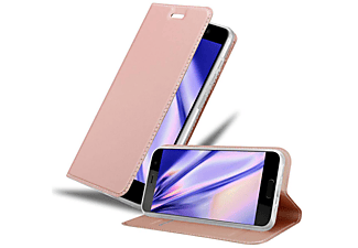 carcasa de móvil  - Funda libro para Móvil - Carcasa protección resistente de estilo libro CADORABO, HTC, U PLAY, classy oro rosa