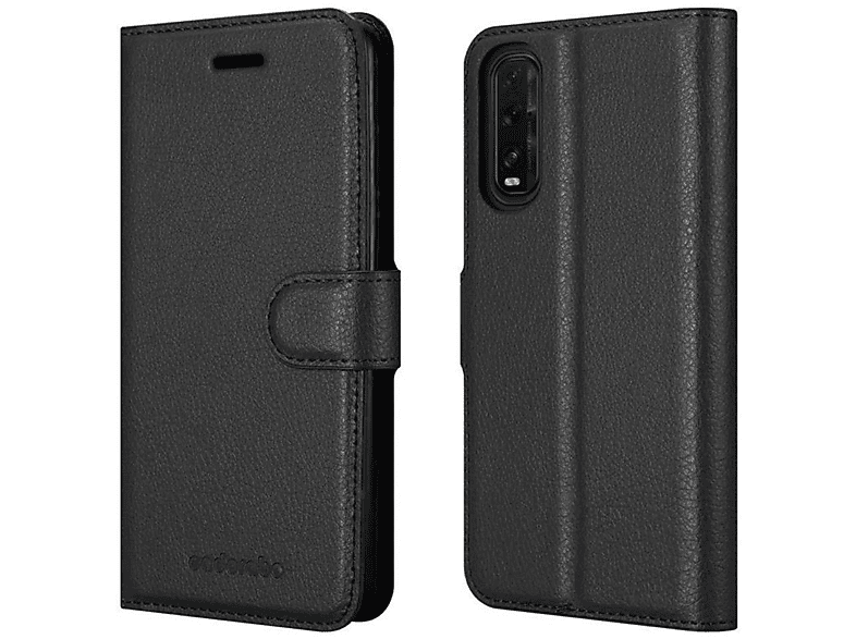 PHANTOM Standfunktion, Book Oppo, FIND X2, SCHWARZ CADORABO Hülle Bookcover,