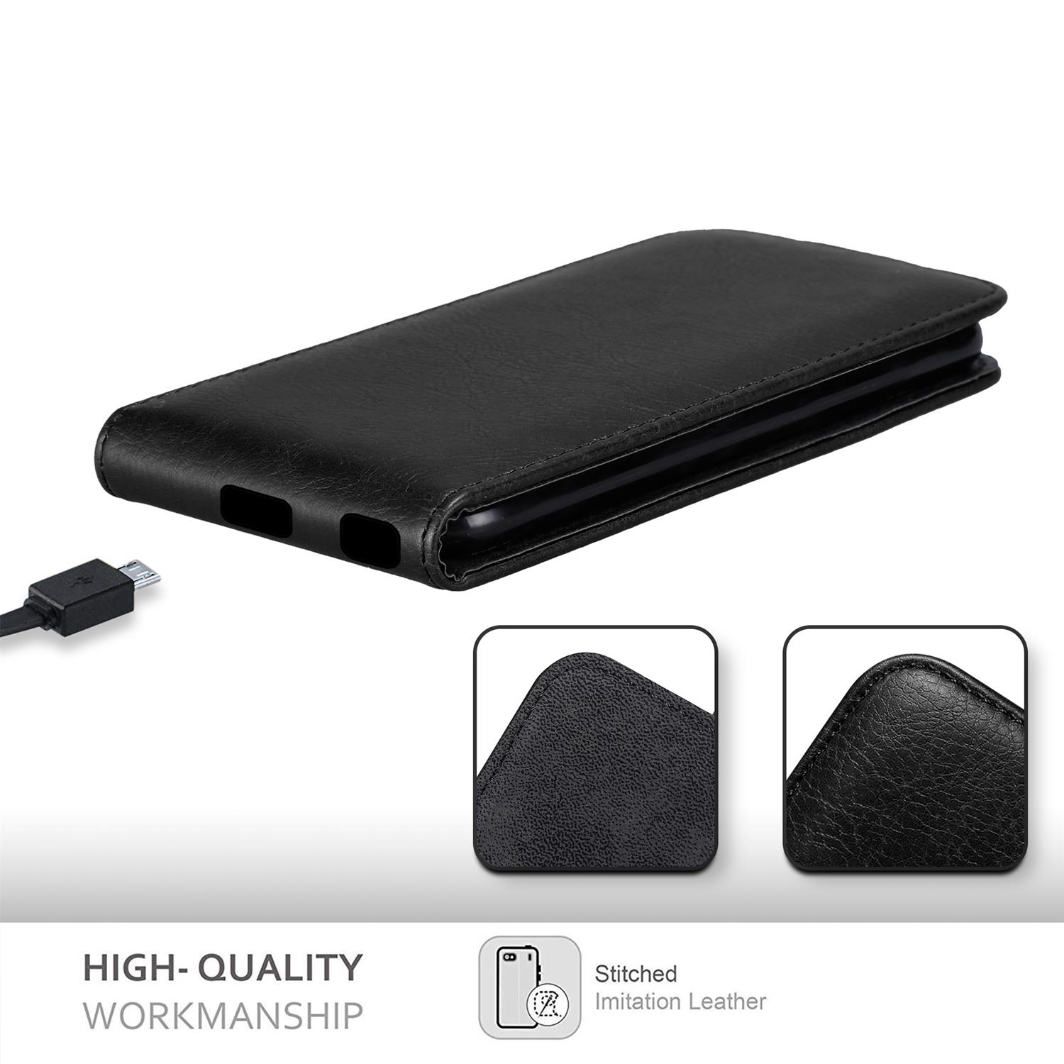 / im Honor, Huawei NACHT NOVA CADORABO 20S Flip SCHWARZ 20 5T, / Hülle Flip Cover, Style,