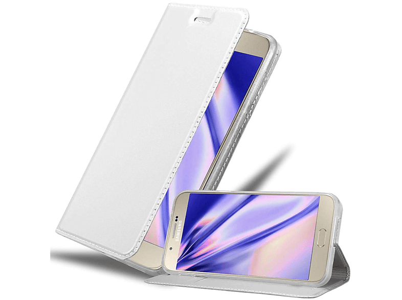 Samsung, Galaxy Handyhülle Classy A8 Bookcover, CLASSY Book Style, CADORABO 2015, SILBER