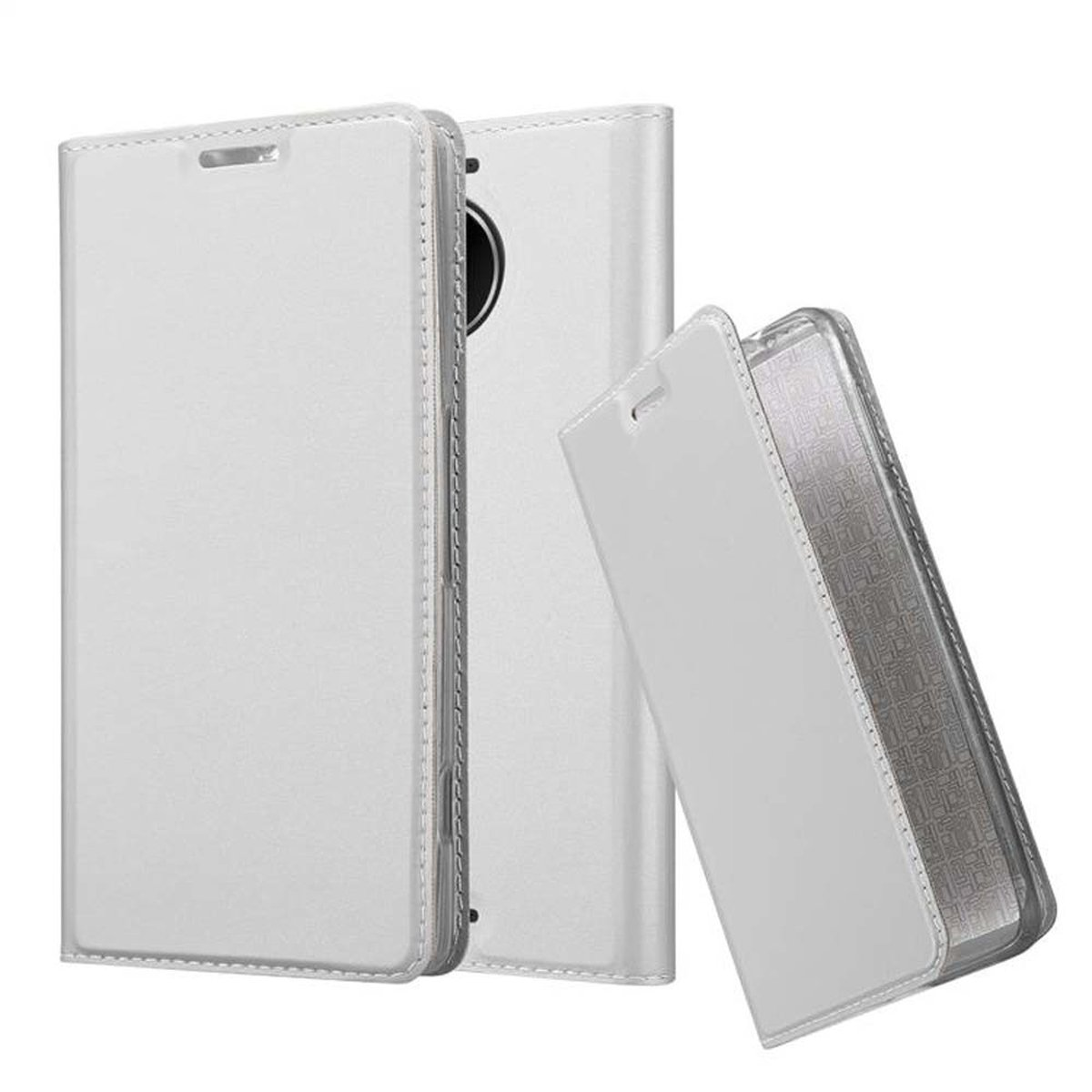 CADORABO Handyhülle Classy Book 950 Nokia, CLASSY SILBER Bookcover, Style, XL, Lumia