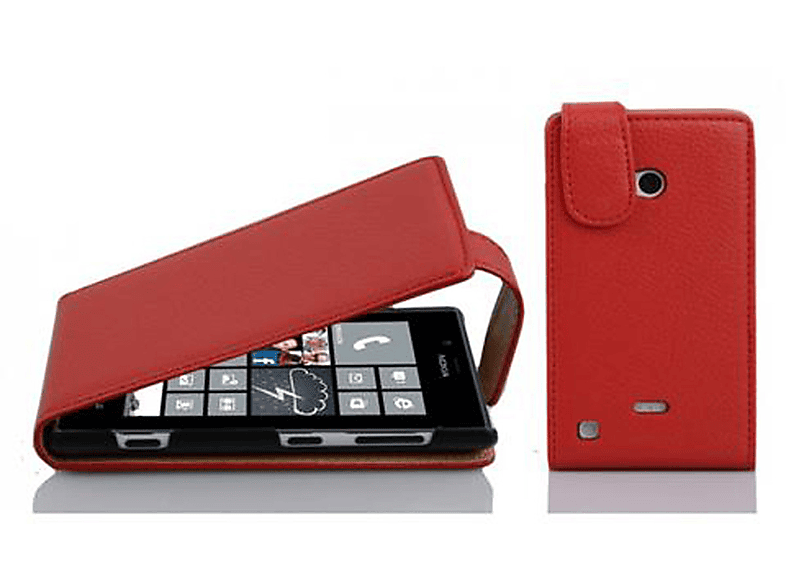 CADORABO Schutzhülle im Flip Style, Flip Cover, Nokia, Lumia 720, INFERNO ROT