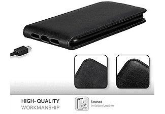 carcasa de móvil  - Funda flip cover para Móvil - Carcasa protección resistente de estilo Flip CADORABO, Lenovo, P2, negro antracita