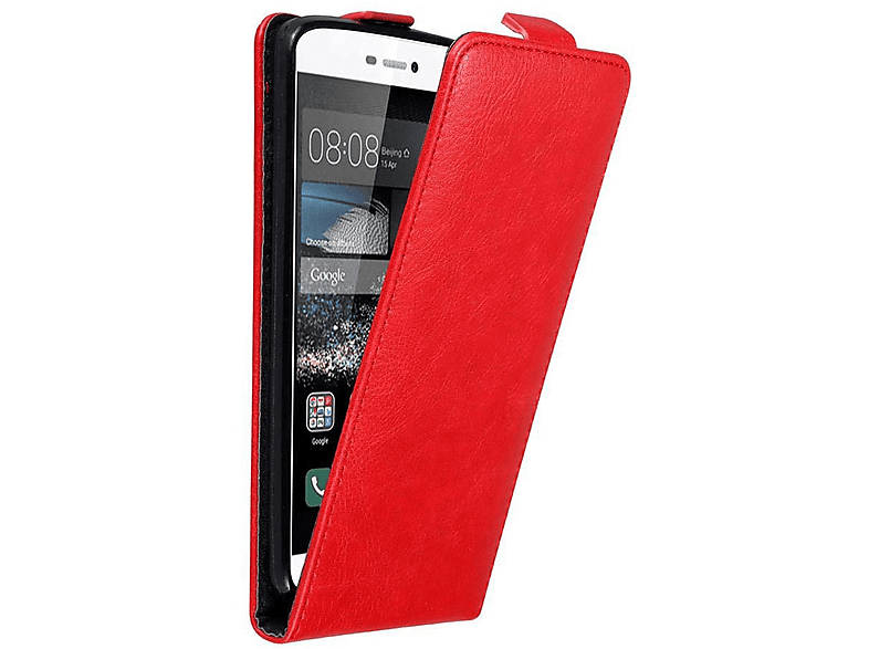 CADORABO Hülle im Flip Style, Flip Cover, Huawei, P8, APFEL ROT