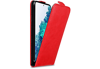 carcasa de móvil  - Funda libro para Móvil - Carcasa protección resistente de estilo libro CADORABO, Samsung, Galaxy S20 FE, rojo manzana