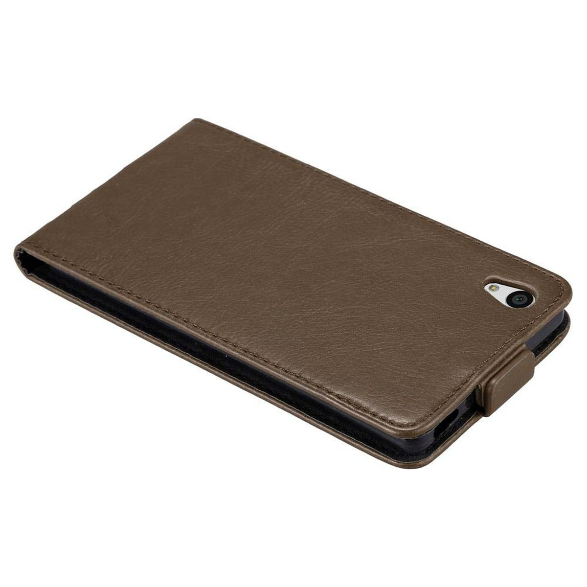 CADORABO BRAUN Flip Z5, im Hülle Style, Cover, Flip Xperia Sony, KAFFEE