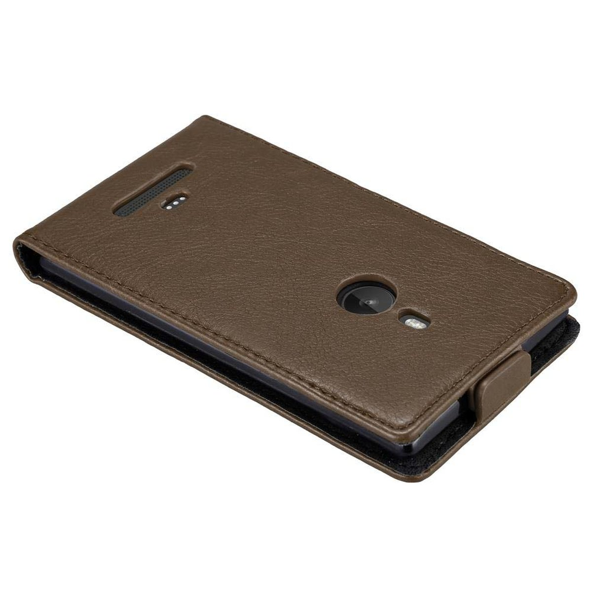 CADORABO Hülle im Flip Style, Flip BRAUN KAFFEE Lumia 925, Nokia, Cover