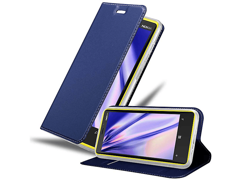 CADORABO Handyhülle Classy Book Lumia Bookcover, DUNKEL Style, Nokia, BLAU 920, CLASSY