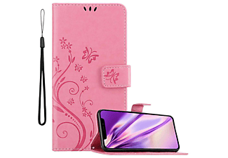 carcasa de móvil  - Funda libro para Móvil - Carcasa protección resistente de estilo libro CADORABO, Apple, iPhone 11 PRO (XI PRO), rosa floral