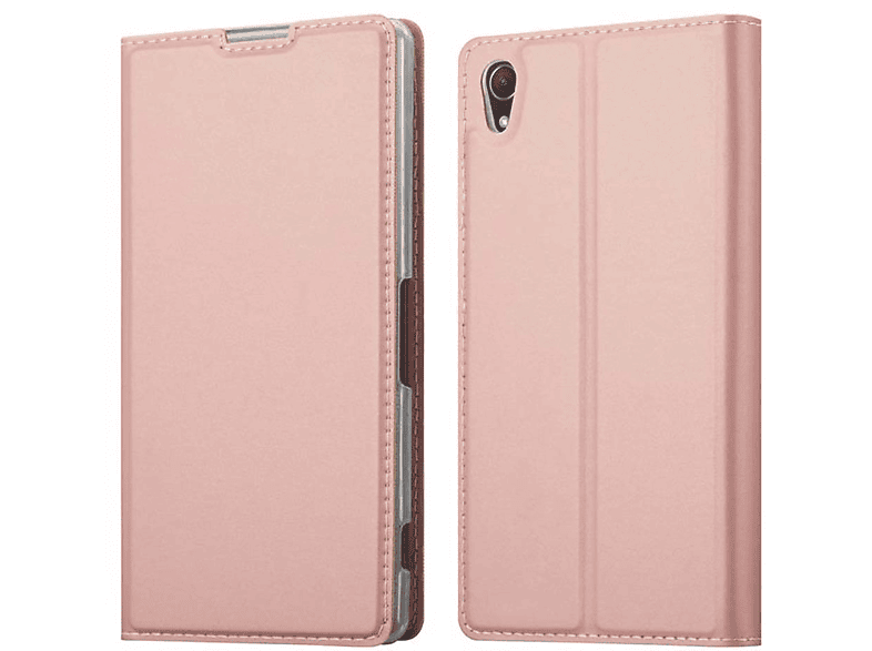 Classy Xperia Sony, Z2, GOLD ROSÉ Style, CADORABO Bookcover, Handyhülle CLASSY Book