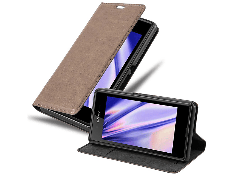 Cadorabo Custodia Libro Portafoglio Per Sony Xperia M5 – Con 3 Slot Carte E Chiusura Magnetica – Colore Blu Marina