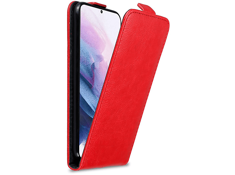 CADORABO Hülle Flip PLUS, Style, Galaxy Flip APFEL Samsung, S21 ROT Cover, im