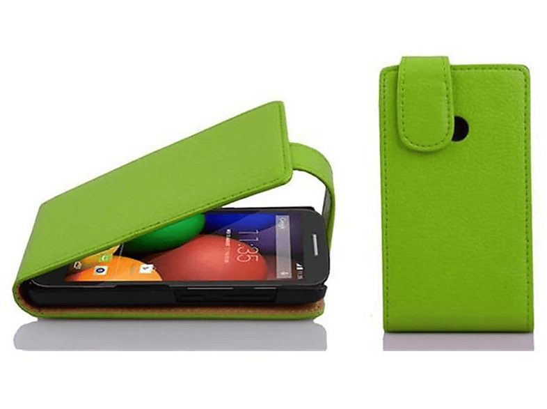 CADORABO Schutzhülle im Flip Style, Flip Cover, Huawei, ASCEND G330, APFEL GRÜN