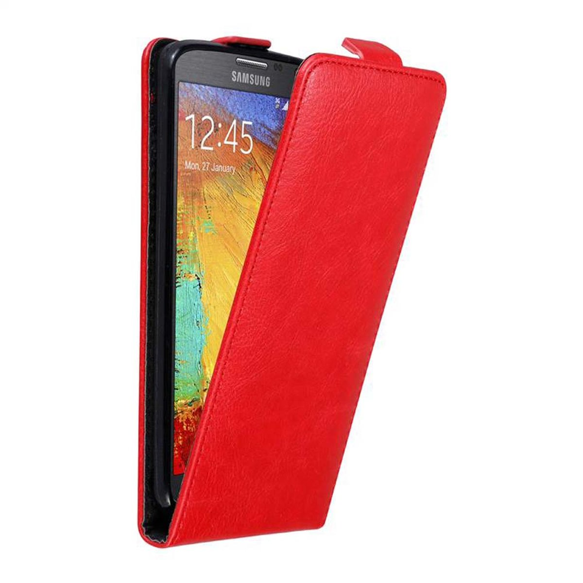 CADORABO NEO, Style, Galaxy NOTE Flip Samsung, ROT Hülle 3 Flip APFEL Cover, im