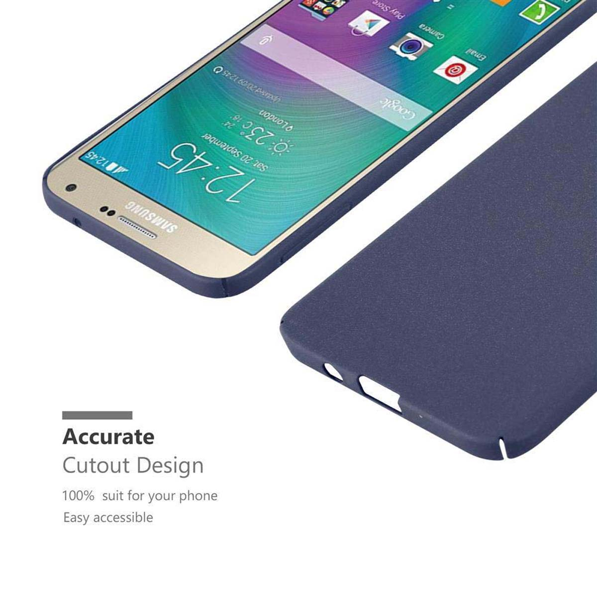 Backcover, FROSTY Case Frosty Style, Galaxy Hülle Samsung, BLAU CADORABO Hard im A7 2015,