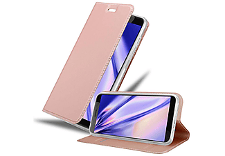carcasa de móvil  - Funda libro para Móvil - Carcasa protección resistente de estilo libro CADORABO, HTC, Desire 12, classy oro rosa