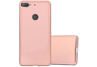 carcasa de móvil  - Funda rígida para móvil de plástico duro – Carcasa Hard Cover protección CADORABO, HTC, Desire 12 PLUS, metal oro rosa