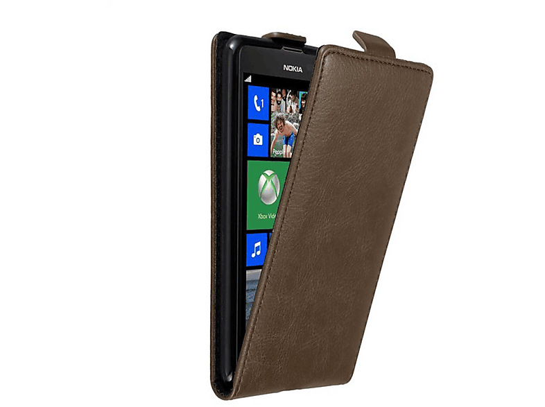 Nokia, Flip Flip Cover, Hülle Style, BRAUN Lumia CADORABO 625, KAFFEE im