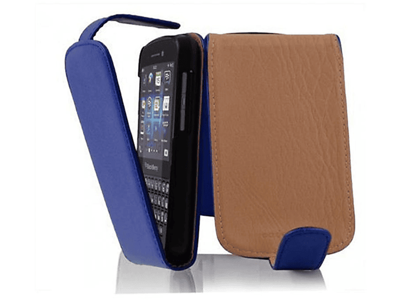 Flip Style, Cover, Q10, CADORABO Blackberry, Schutzhülle KÖNIGS BLAU Flip im