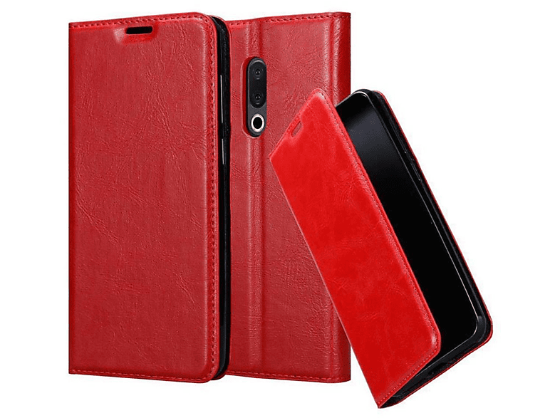 CADORABO Book Hülle Invisible Magnet, Bookcover, MEIZU, 15, APFEL ROT
