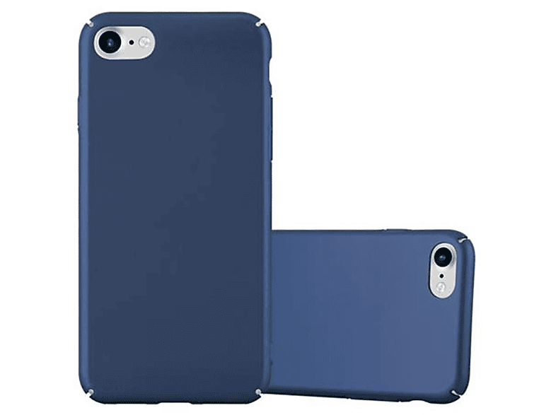 CADORABO Hülle im Hard Case Matt Metall Style, Backcover, Apple, iPhone 7 / 7S / 8 / SE 2020, METALL BLAU