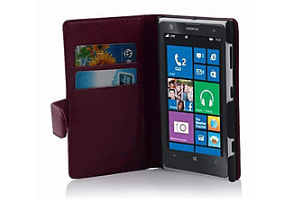 carcasa de móvil  - Funda libro para Móvil - Carcasa protección resistente de estilo libro CADORABO, Nokia, Lumia 1020, burdeos violeta
