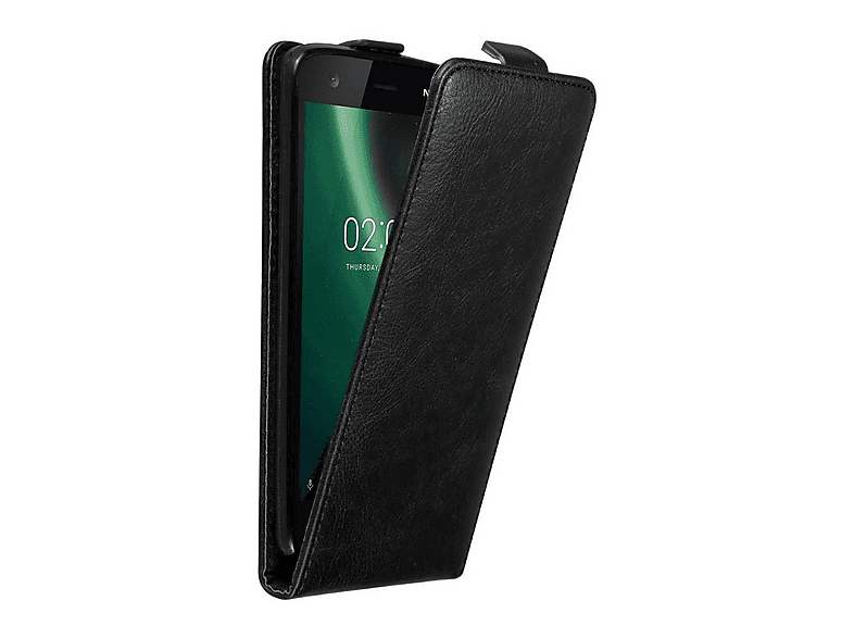 Custodia Flip Cadorabo Per Nokia 2 (2017) - Colore Notte Nera, Chiusura Magnetica, In Similpelle - 3