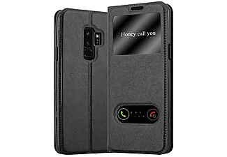 carcasa de móvil  - Funda libro para Móvil - Carcasa protección resistente de estilo libro CADORABO, Samsung, Galaxy S9 PLUS, negro cometa