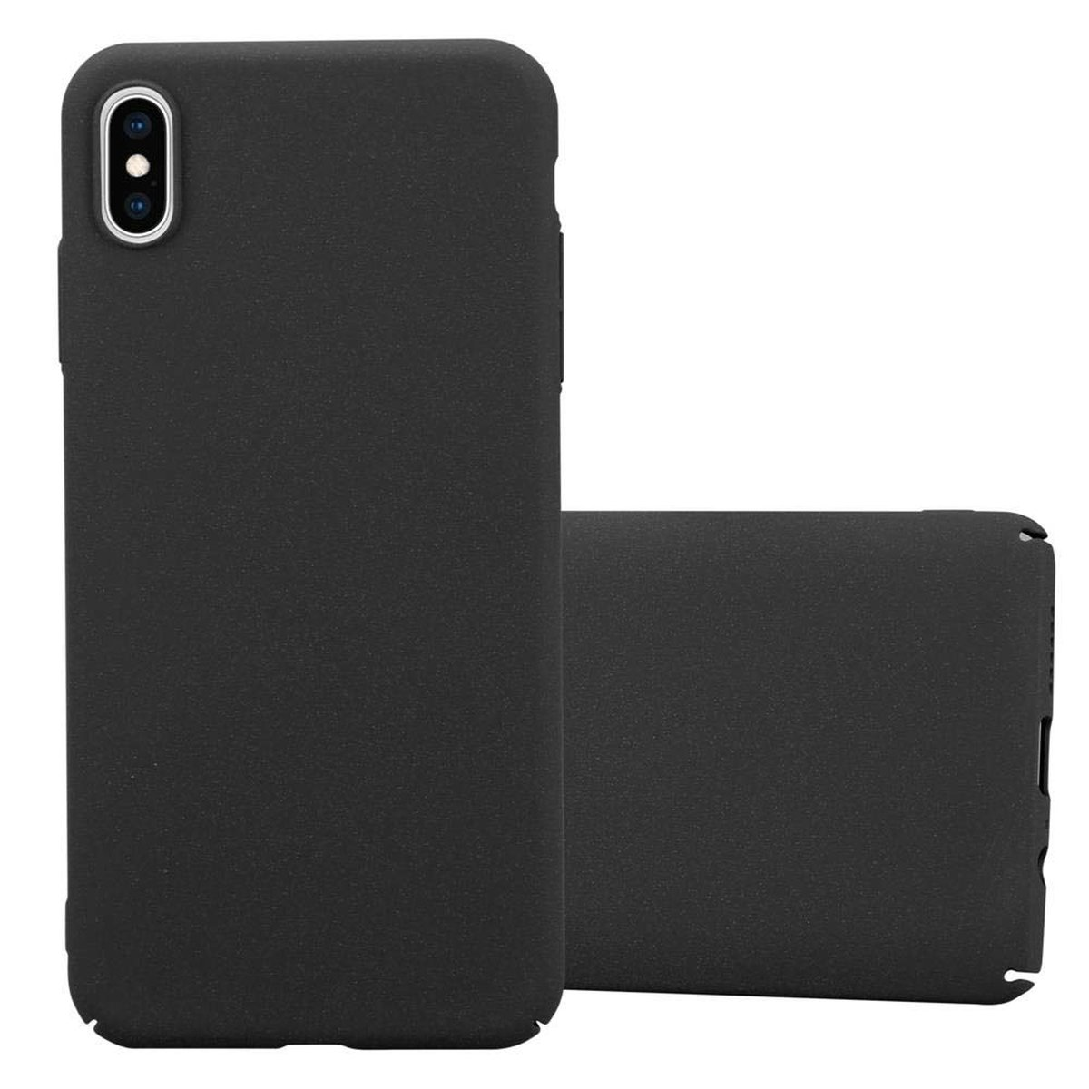 CADORABO Hülle Style, Backcover, iPhone XS MAX, im Apple, SCHWARZ Frosty FROSTY Case Hard