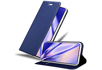 carcasa de móvil  - Funda libro para Móvil - Carcasa protección resistente de estilo libro CADORABO, Samsung, Galaxy A91, classy azul oscuro
