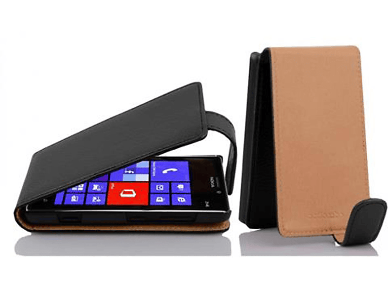 CADORABO Schutzhülle im Flip Style, Flip Cover, Nokia, Lumia 925, OXID SCHWARZ