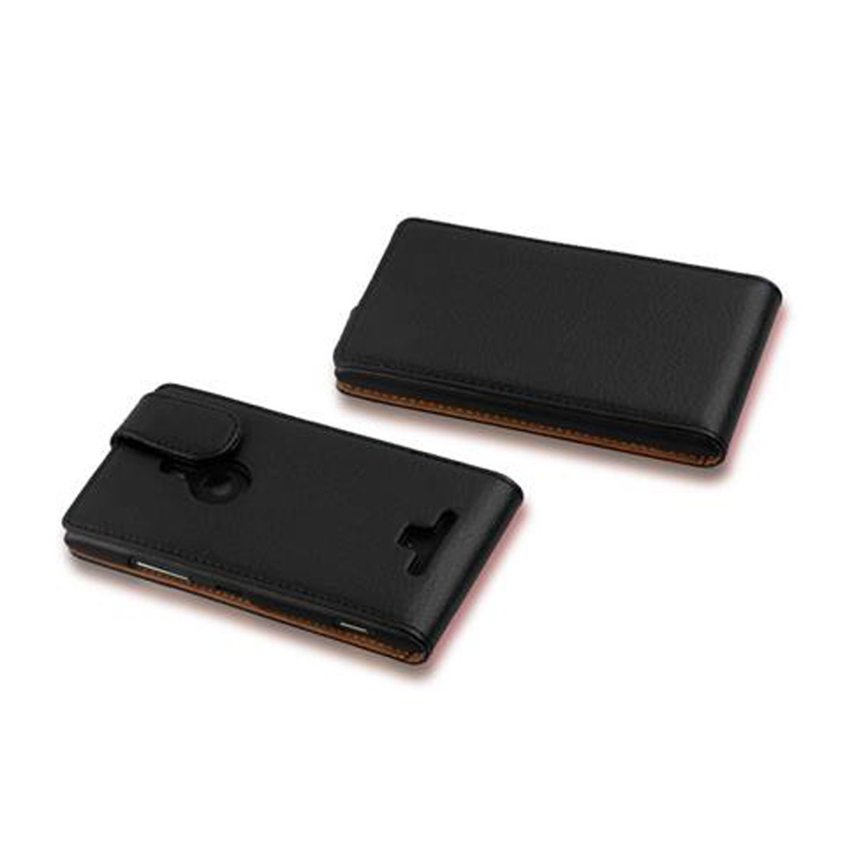 Schutzhülle Lumia Flip Nokia, OXID Flip im Cover, SCHWARZ CADORABO Style, 925,