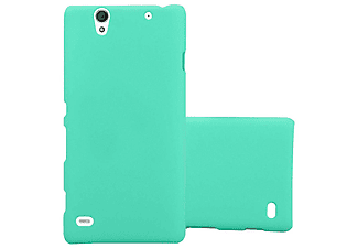 carcasa de móvil  - Funda rígida para móvil de plástico duro – Carcasa Hard Cover protección CADORABO, Sony, Xperia C4, frosty verde