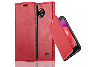 CADORABO Book Magnet Hülle Magnet, Bookcover, Motorola, MOTO E4, APFEL ROT