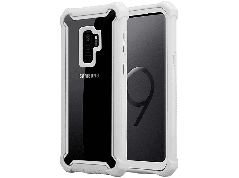 Samsung, Schutz, 2-in-1 CADORABO PLUS, Hülle Galaxy Backcover, GRAU S9 BIRKEN Hybrid