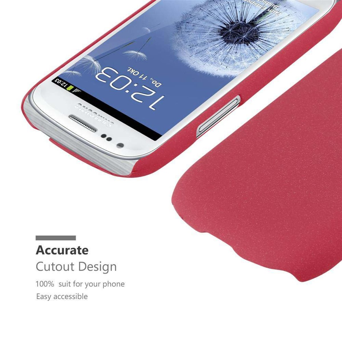 Case Style, Samsung, FROSTY Hülle ROT Galaxy CADORABO im S3 MINI, Frosty Backcover, Hard