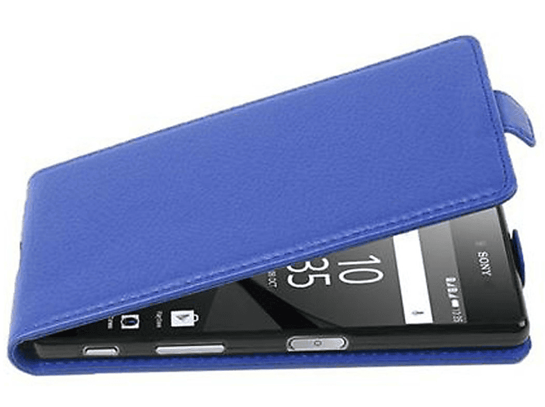 Schutzhülle BLAU Xperia Flip Cover, Flip Z5, Sony, Style, CADORABO KÖNIGS im