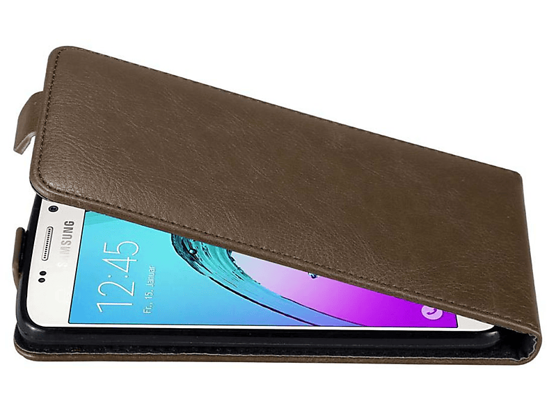 im A3 Galaxy 2016, Flip CADORABO Cover, Flip KAFFEE Hülle Samsung, BRAUN Style,
