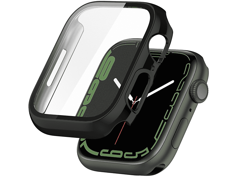 KÖNIG DESIGN Schutzcase, Displayschutz, Apple, Watch Series 7 45mm, Helles Schwarz SATURN