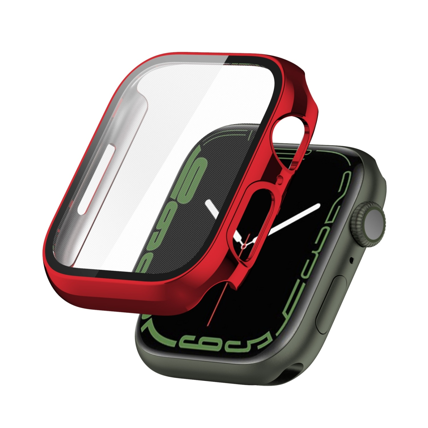 Schutzcase, Displayschutz, 41mm, DESIGN Watch KÖNIG Series Rot 7 Apple,