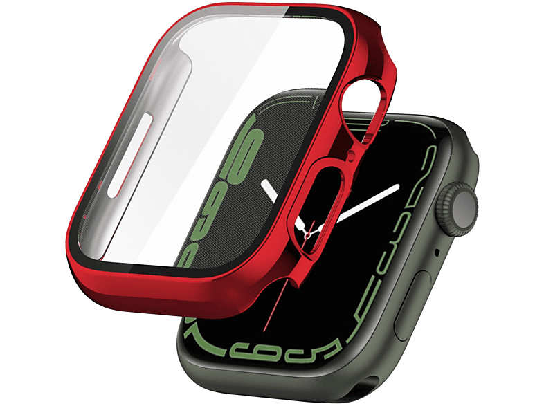 KÖNIG DESIGN Schutzcase, Displayschutz, Apple, Watch Series 7 41mm, Rot