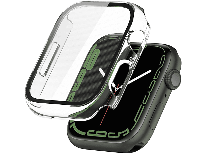 KÖNIG DESIGN Schutzcase, Displayschutz, Apple, Watch Series 7 45mm, Transparentes Weiß