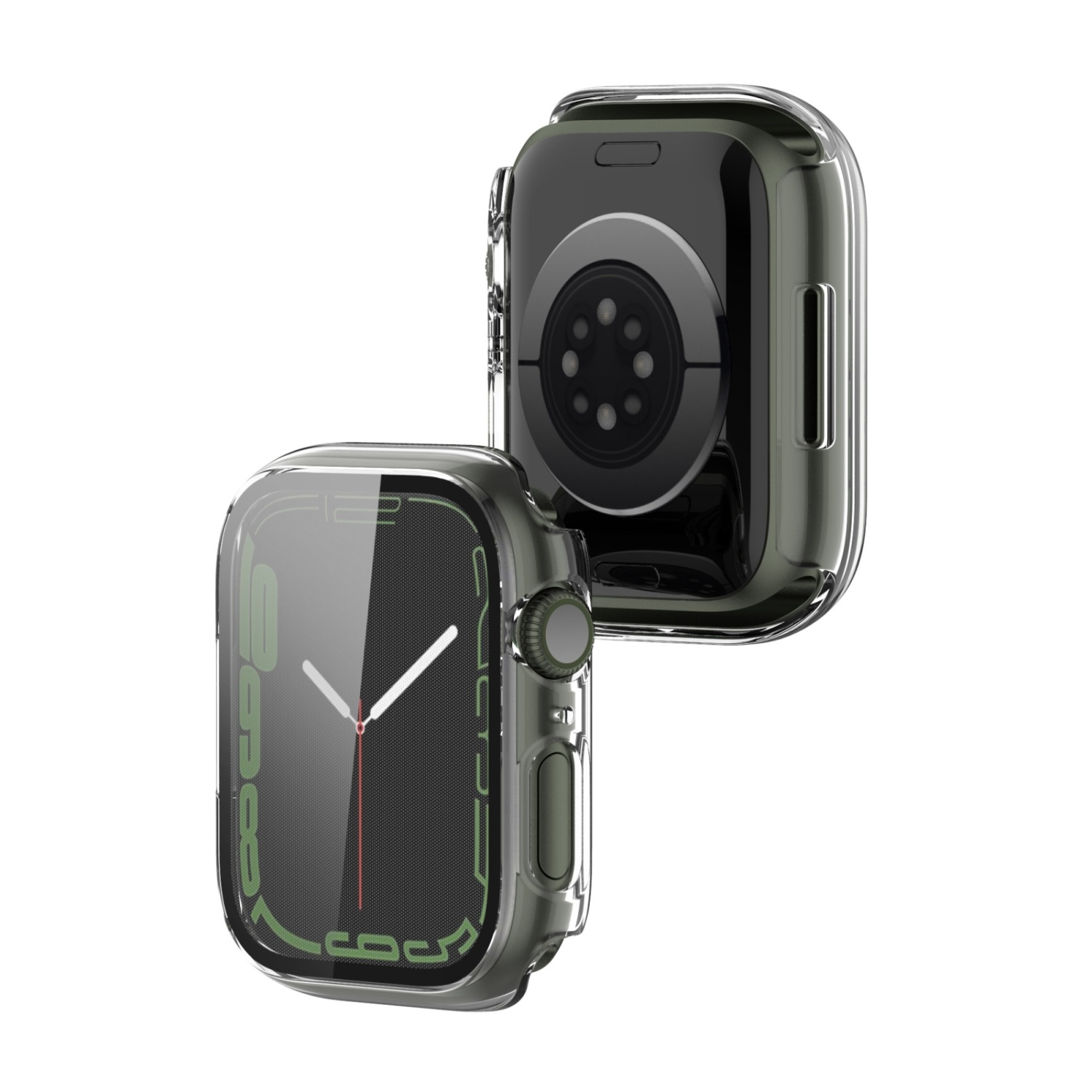 Series Displayschutz, Transparentes Schutzcase, KÖNIG 7 DESIGN 45mm, Apple, Watch Weiß