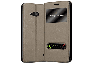 carcasa de móvil  - Funda libro para Móvil - Carcasa protección resistente de estilo libro CADORABO, Nokia, Lumia 550, 80 piedra