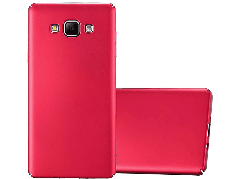 A7 im Hard Hülle Samsung, Galaxy METALL 2015, ROT Case Backcover, Matt Style, Metall CADORABO